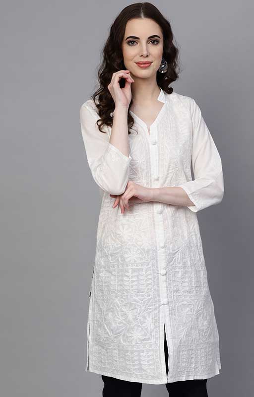 Lucknowi Chikan Aari Work Kurta