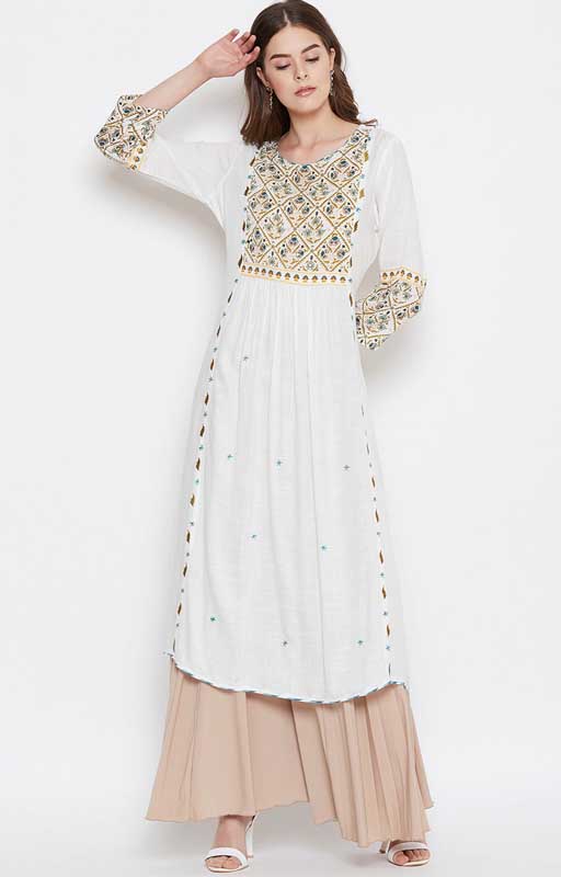 White A-Line Kurta