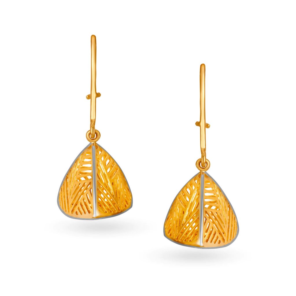 Yellow And White Gold Hoop Earrings