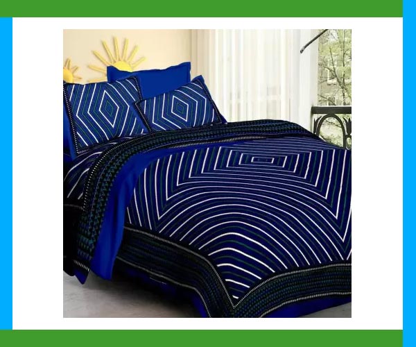 Blue Printed Bedsheet