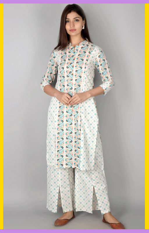 Floral Kurta Palazzo Set 