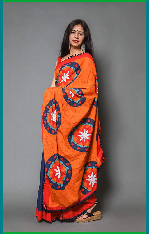 Hand Block Printed Saree