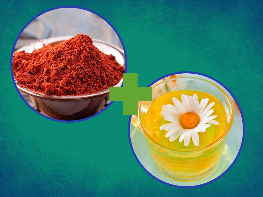 red sandalwood powder chamomile tea