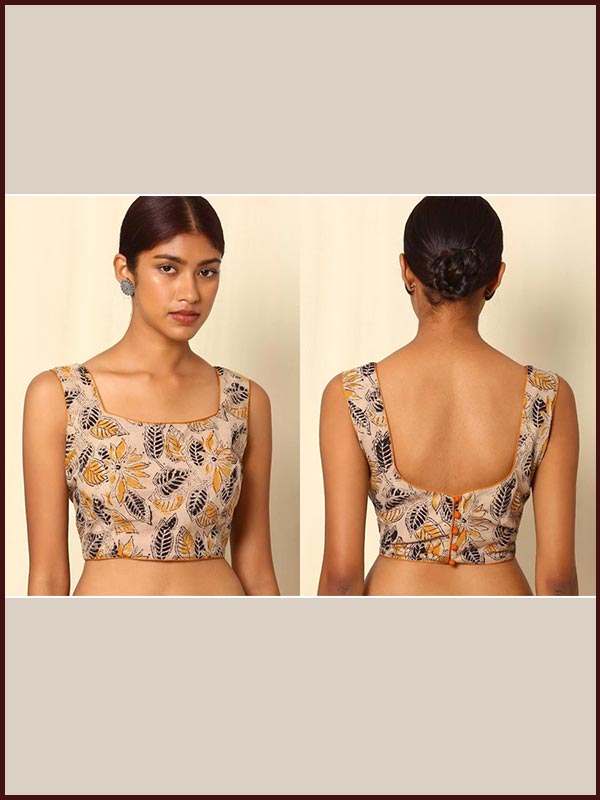 Front And Back Sleeveless Blouse Design