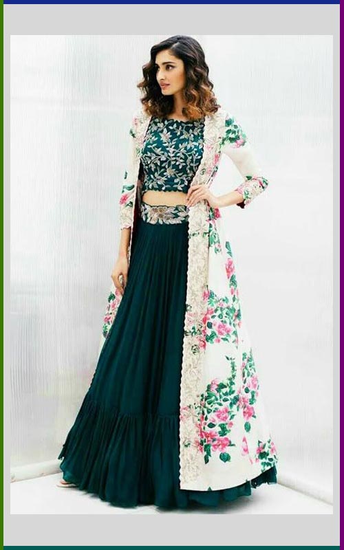 Long Jacket Style Lehenga Choli