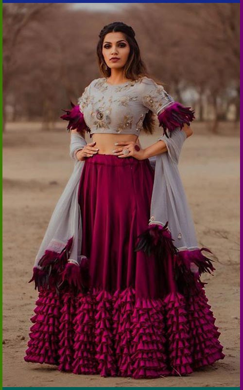 Ruffle Lehanga Choli