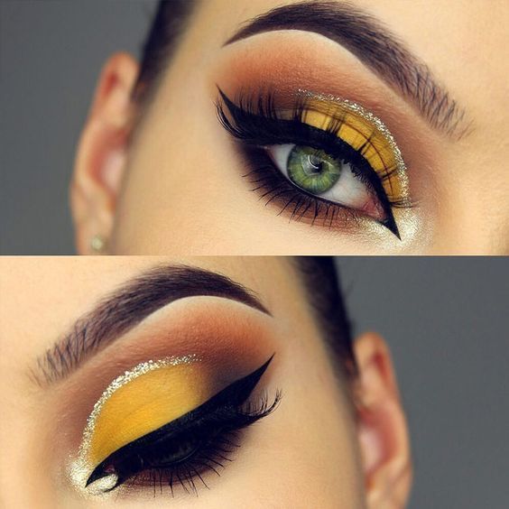 Bright Yellow Eye Makeup
