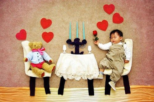 Candle Light Dinnner Baby Photoshoot