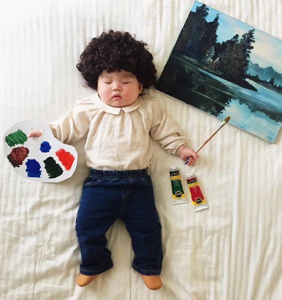 Painter Look Baby Photoshoot