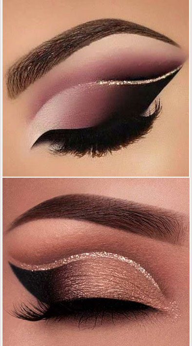 Stylish Glitter Eye Makeup