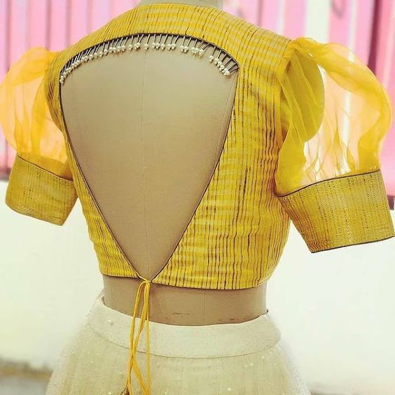 yellow blouse design 8