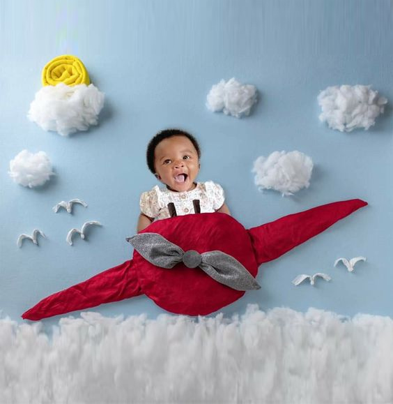 Airplane Ride Baby Photoshoot