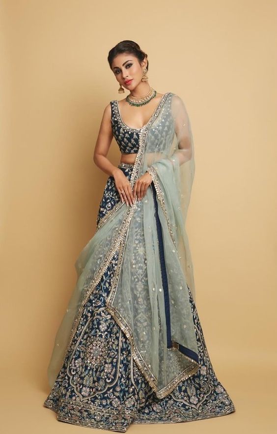 Mouni Roy In Green Lehenga