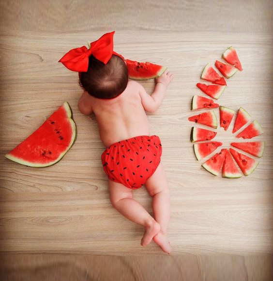 fruit theme baby photoshoot