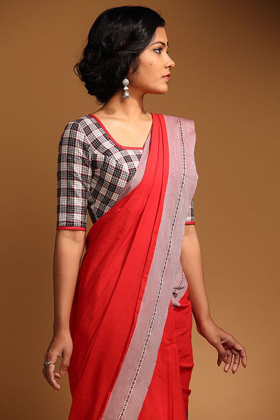 red saree with blouse 12