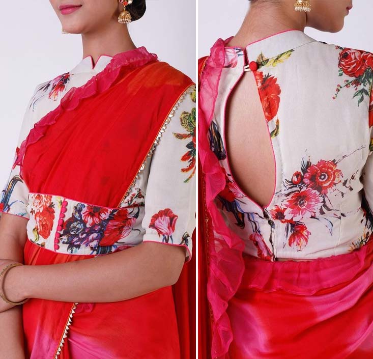 red saree with blouse 15