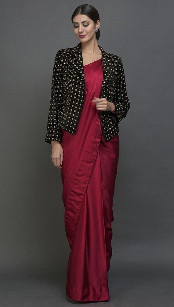 red saree with blouse 16