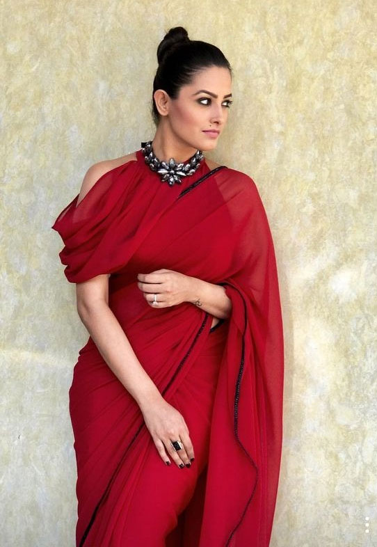 red saree with blouse 4