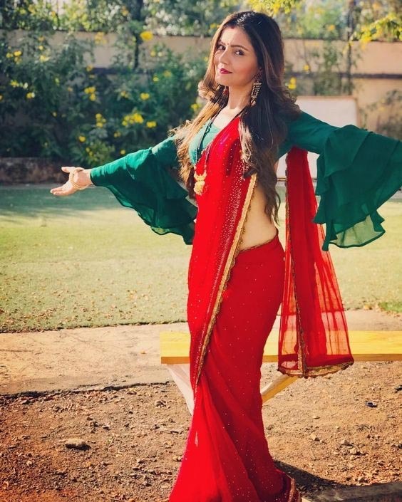 red saree with blouse 6