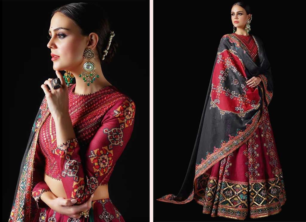 Silk Printed Lehenga