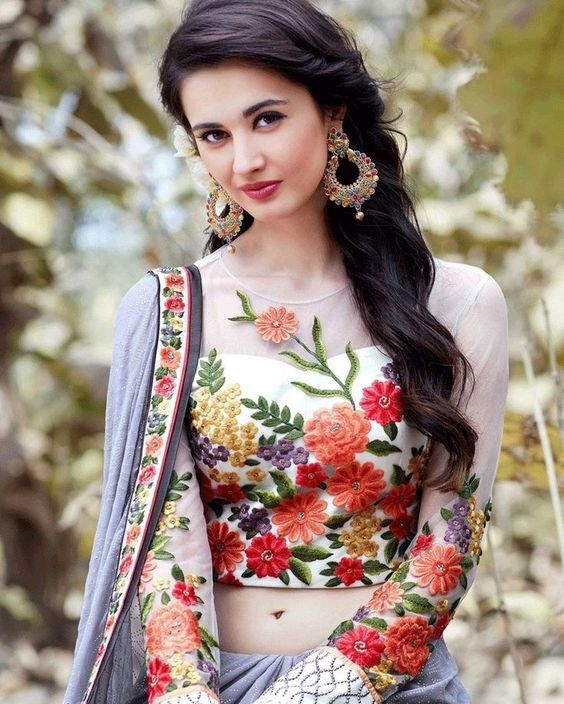 Embroidered Transparent Blouse