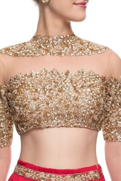 Golden Semi-Transparent Blouse