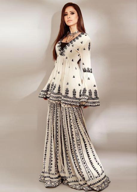 White And Black Garara Suit