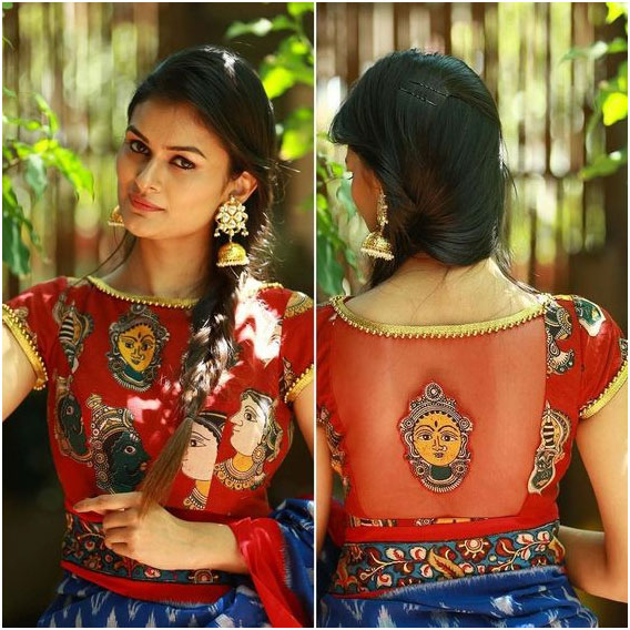 Red Traditional Blouse Design