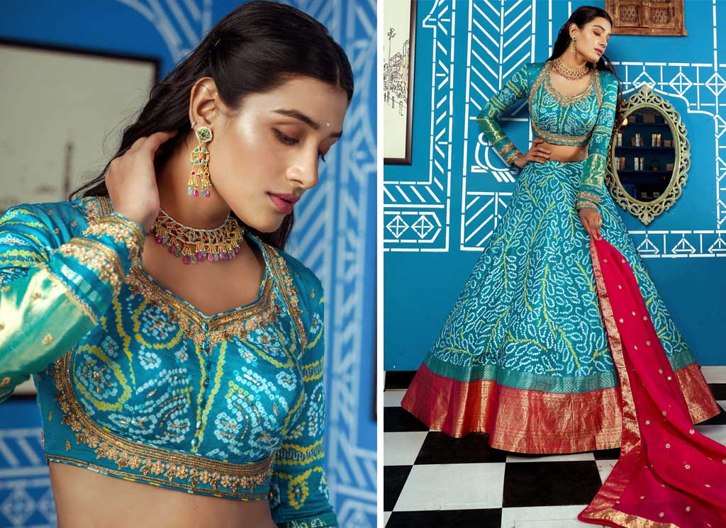 Bandhej Print Lehenga Choli