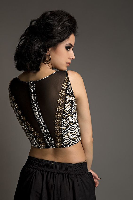 Blouse Design with a Translucent Back