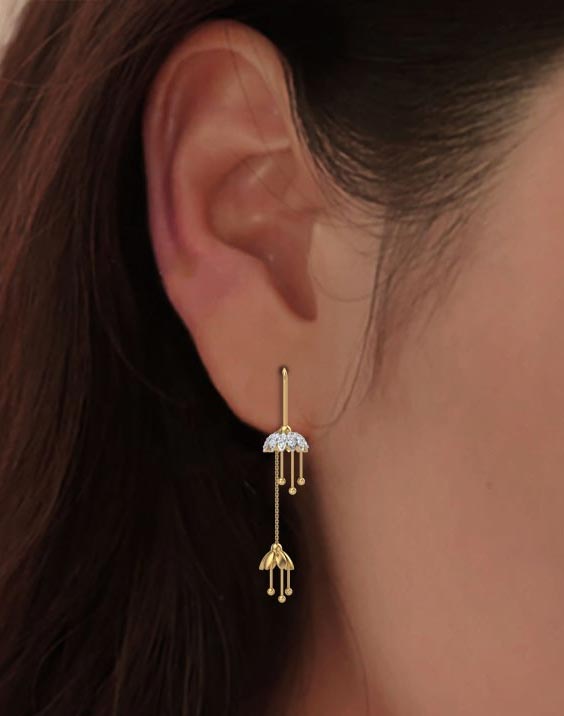 Diamond Sui Dhaga Earrings 