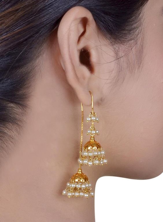 Pearl Sui Dhaga Earring