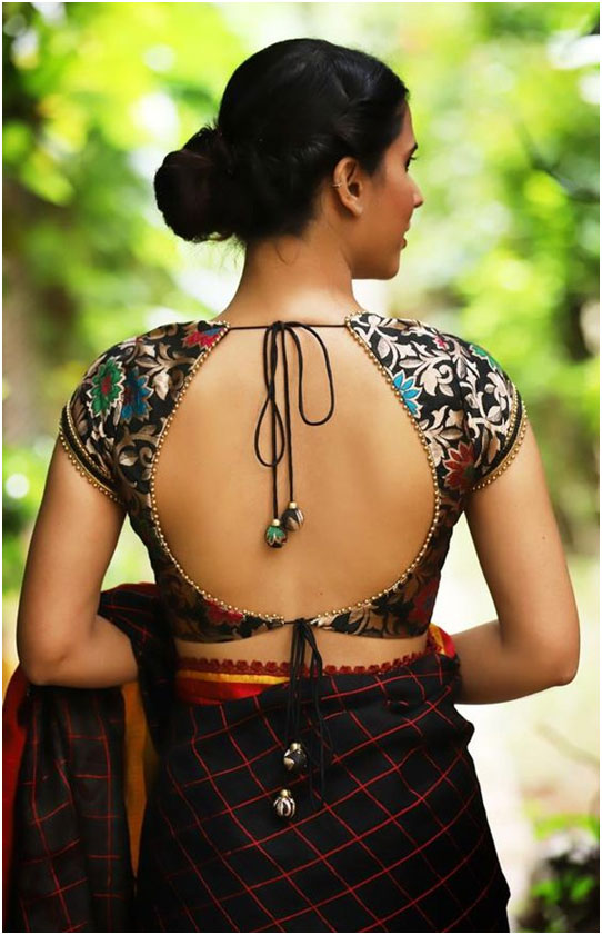 Black Backless Blouse