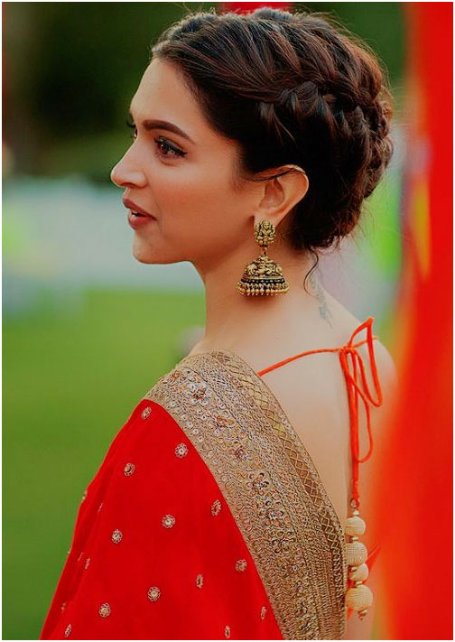 Deepika Padukone Temple Earrings