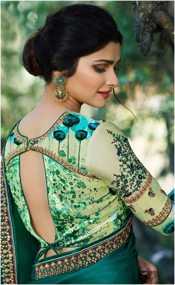 Green Dori Embroidered Blouse