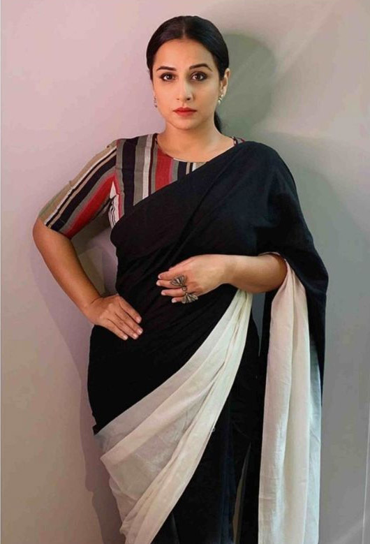 vidya balan in black  saree