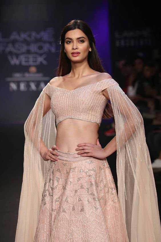 V-Neck Blouse With Attached Dupatta