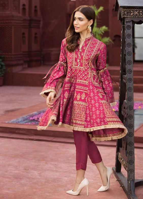 Circular Kurti And Short length Pant 