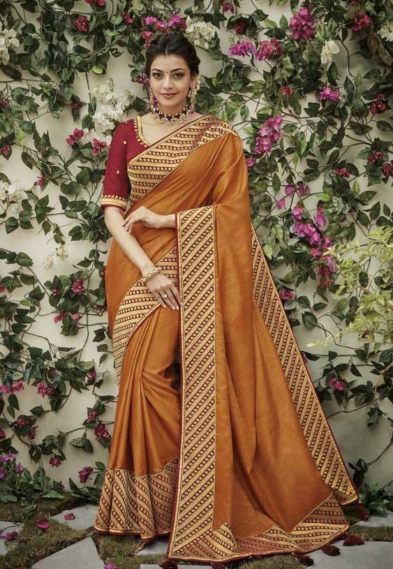 Deep Mustard Saree