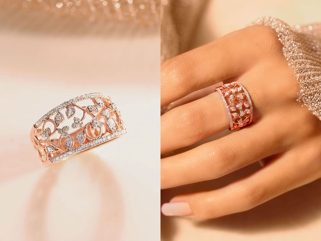 Glorious Petals Diamond Band