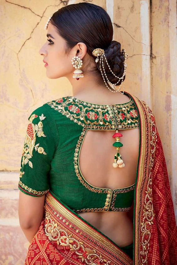 Green Dori Style Blouse