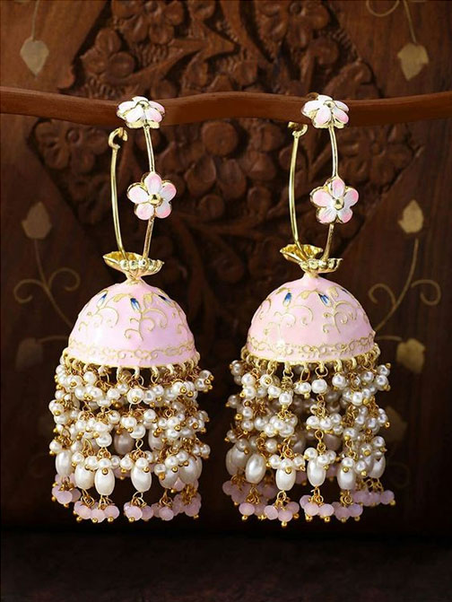 Hoop Style Jhumka Earrings