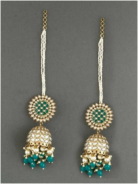 Jhumka With Pearl Chain