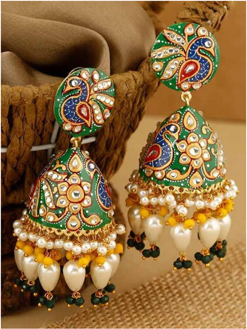 Meenakari Jhumka Design