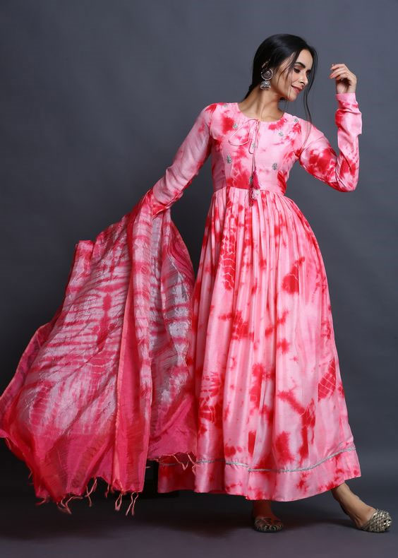 Pink Shibori Dress 