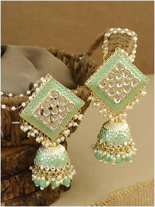 Square Shape Jhumka Design