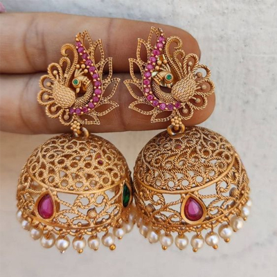  Peacock Jhumka Earrings