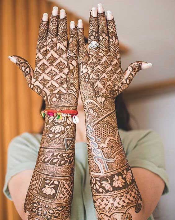 Back Side Full Hand Mehandi Design