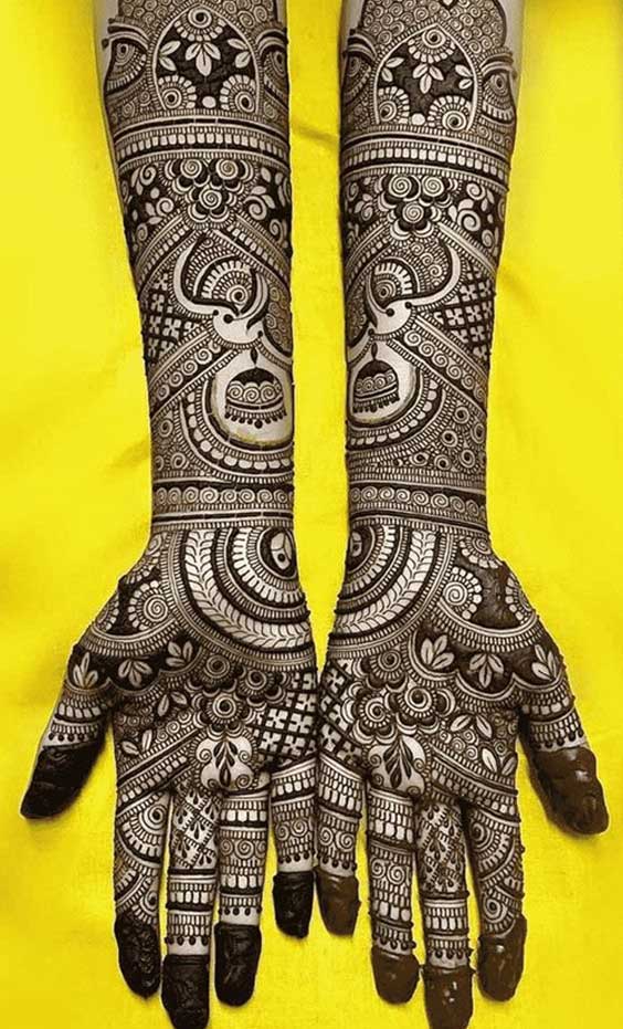 Bell Shape Mehandi Design