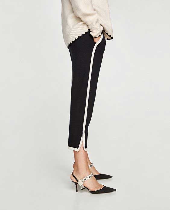 Black And White Pant Style Salwar 